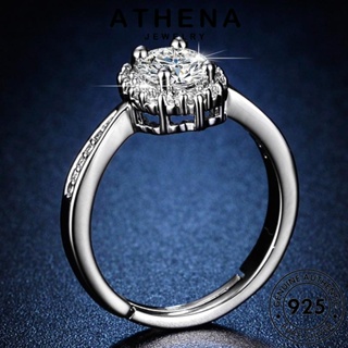 ATHENA JEWELRY แหวน ผู้หญิง แฟชั่น ต้นฉบับ Silver วงรีบุคลิกภาพ เกาหลี มอยส์ซาไนท์ไดมอนด์ เครื่องประดับ เครื่องประดับ เงิน แท้ 925 R160