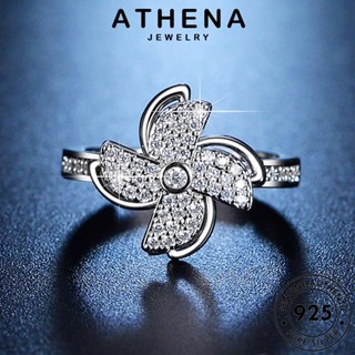 ATHENA JEWELRY แฟชั่น กังหันลมหมุนสร้างสรรค์ แหวน แท้ 925 Silver ผู้หญิง มอยส์ซาไนท์ไดมอนด์ ต้นฉบับ เกาหลี เงิน เครื่องประดับ เครื่องประดับ R130