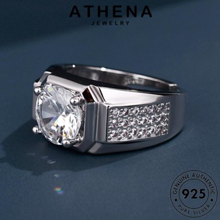 ATHENA JEWELRY แหวน เงิน เครื่องประดับ 925 ต้นฉบับ ครอบงำ Silver ผู้ชาย มอยส์ซาไนท์ไดมอนด์ เกาหลี แท้ แฟชั่น เครื่องประดับ R378