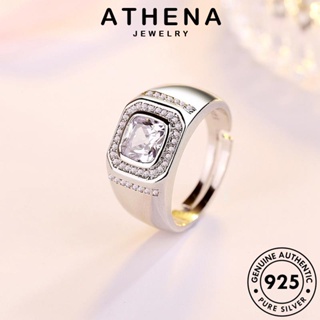 ATHENA JEWELRY เงิน Silver แท้ แฟชั่น ครอบงำ เกาหลี 925 มอยส์ซาไนท์ไดมอนด์ ต้นฉบับ เครื่องประดับ เครื่องประดับ ผู้ชาย แหวน R387