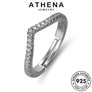 ATHENA JEWELRY เกาหลี V 925 Silver มอยส์ซาไนท์ไดมอนด์ ผู้หญิง เครื่องประดับ เครื่องประดับ เงิน รูปร่างบุคลิกภาพ ต้นฉบับ แฟชั่น แท้ แหวน R394