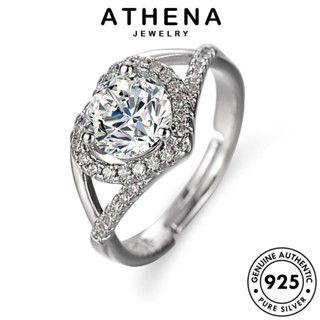 ATHENA JEWELRY หัวใจกลวง Silver 925 เงิน แฟชั่น แท้ ต้นฉบับ มอยส์ซาไนท์ไดมอนด์ แหวน เกาหลี ผู้หญิง เครื่องประดับ เครื่องประดับ R400