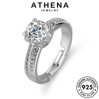 ATHENA JEWELRY แฟชั่น แท้ ผู้หญิง มอยส์ซาไนท์ไดมอนด์ แหวน Silver ต้นฉบับ เครื่องประดับ หัววัวบุคลิกภาพ 925 เกาหลี เงิน เครื่องประดับ R404