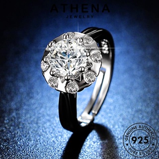 ATHENA JEWELRY เครื่องประดับ Silver ต้นฉบับ แท้ มอยส์ซาไนท์ไดมอนด์ 925 ดอกไม้แฟชั่น ผู้หญิง เกาหลี เงิน แหวน เครื่องประดับ แฟชั่น R412