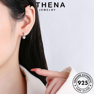 ATHENA JEWELRY ตุ้มหู ต่างหู เงิน แท้ เครื่องประดับ ผู้หญิง กลม 925 ไข่มุกทอง ห่วง แฟชั่น เกาหลี Silver หนีบ ต้นฉบับ เครื่องประดับ E16