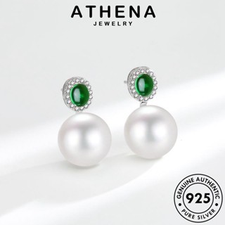 ATHENA JEWELRY เงิน ต่างหู 925 ต้นฉบับ แฟชั่น แท้ ไข่มุกทอง เกาหลี ผู้หญิง เครื่องประดับ Silver หนีบ เครื่องประดับ ห่วง ตุ้มหู กลม E17