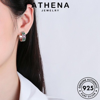 ATHENA JEWELRY ตุ้มหู ผู้หญิง เงิน แฟชั่น เครื่องประดับ Silver เครื่องประดับ แท้ หนีบ ซิทริน ต่างหู เกาหลี กลม 925 ห่วง ต้นฉบับ E22