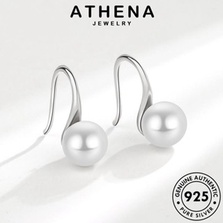 ATHENA JEWELRY ห่วง Silver 925 เงิน ต้นฉบับ เกาหลี ตุ้มหู ต่างหู เครื่องประดับ แท้ ผู้หญิง ไข่มุกทอง เครื่องประดับ ส้นสูง หนีบ แฟชั่น E30