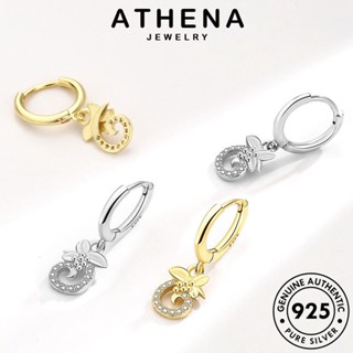 ATHENA JEWELRY ห่วง มอยส์ซาไนท์ เครื่องประดับ ไดมอนด์ หนีบ เครื่องประดับ 925 เกาหลี แท้ ผู้หญิง ต่างหู ต้นฉบับ Silver เงิน ตุ้มหู แฟชั่น ดอกไม้ดอกเล็ก โกลด์ E44