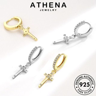 ATHENA JEWELRY มอยส์ซาไนท์ ผู้หญิง ตุ้มหู เครื่องประดับ เงิน 925 ต่างหู โกลด์ ไดมอนด์ เครื่องประดับ Silver หนีบ ต้นฉบับ ห่วง เกาหลี แท้ ข้าม แฟชั่น E45