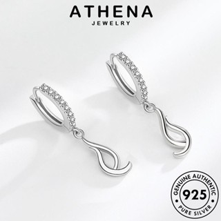 ATHENA JEWELRY Silver เครื่องประดับ โกลด์ 925 แท้ ผู้หญิง ห่วง เครื่องประดับ ต่างหู กลม เกาหลี แฟชั่น หนีบ ไดมอนด์ เงิน ต้นฉบับ ตุ้มหู มอยส์ซาไนท์ E12