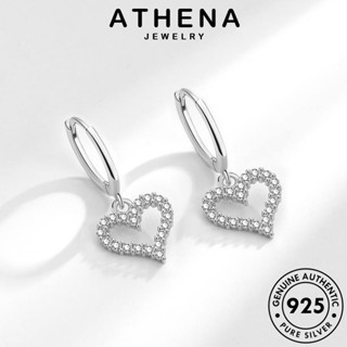 ATHENA JEWELRY Silver ตุ้มหู ต่างหู รัก เครื่องประดับ เกาหลี เครื่องประดับ ผู้หญิง แท้ เงิน หนีบ มอยส์ซาไนท์ ไดมอนด์ โกลด์ ห่วง แฟชั่น ต้นฉบับ 925 E15