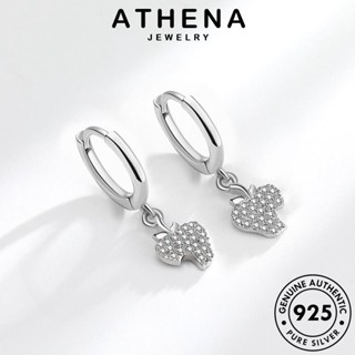 ATHENA JEWELRY เงิน สตรอเบอร์รี่รูปทรงเรขาคณิต Silver ห่วง ไดมอนด์ แท้ ผู้หญิง ต้นฉบับ 925 โกลด์ มอยส์ซาไนท์ หนีบ ต่างหู เครื่องประดับ แฟชั่น เกาหลี ตุ้มหู เครื่องประดับ E53