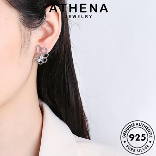 ATHENA JEWELRY ผู้หญิง Silver เครื่องประดับ ห่วง แฟชั่น แท้ เงิน เครื่องประดับ 925 ต่างหู ต้นฉบับ เกาหลี ตุ้มหู หนีบ ดอกไม้ ไข่มุกทอง E58