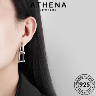 ATHENA JEWELRY ผู้หญิง เกาหลี ต่างหู แฟชั่น แท้ เครื่องประดับ ห่วง หนีบ ต้นฉบับ เงิน เกือกม้า ทอง เครื่องประดับ ตุ้มหู Silver 925 E67