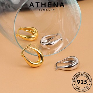 ATHENA JEWELRY หนีบ Silver เครื่องประดับ ผู้หญิง ห่วง ต้นฉบับ ตุ้มหู ต่างหู แฟชั่น เงิน รูปตัวยู เครื่องประดับ เกาหลี แท้ 925 ทอง E71