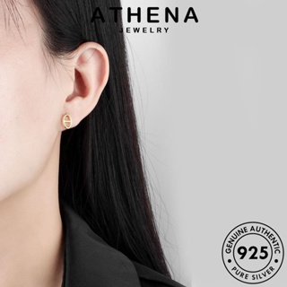 ATHENA JEWELRY Silver จมูกหมู แท้ ต่างหู เครื่องประดับ ห่วง ผู้หญิง เงิน ทอง หนีบ เครื่องประดับ แฟชั่น ตุ้มหู เกาหลี ต้นฉบับ 925 E84