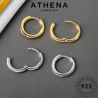 ATHENA JEWELRY ห่วง ต่างหู วงกลม แฟชั่น เครื่องประดับ ต้นฉบับ 925 เงิน เครื่องประดับ Silver หนีบ ทอง เกาหลี ผู้หญิง ตุ้มหู แท้ E100