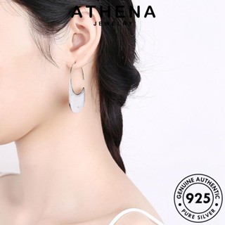 ATHENA JEWELRY เลื่อมที่ผิดปกติ เครื่องประดับ ห่วง ทอง เงิน ต่างหู หนีบ เกาหลี ผู้หญิง Silver แฟชั่น เครื่องประดับ แท้ ต้นฉบับ 925 ตุ้มหู E124