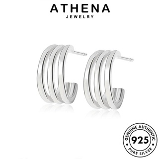 ATHENA JEWELRY เครื่องประดับ ต่างหู ตุ้มหู แท้ เกาหลี คำมันเงา เงิน เครื่องประดับ หนีบ ทอง ห่วง ต้นฉบับ ผู้หญิง แฟชั่น 925 Silver E114