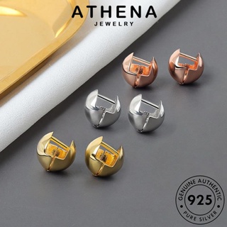 ATHENA JEWELRY Silver ต่างหู หนีบ เครื่องประดับ แฟชั่น ห่วง ผู้หญิง ลูกถั่ว เกาหลี ทอง แท้ 925 ตุ้มหู เงิน ต้นฉบับ เครื่องประดับ E115