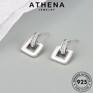 ATHENA JEWELRY เรขาคณิต แฟชั่น ต้นฉบับ แท้ 925 หนีบ มอยส์ซาไนท์ เครื่องประดับ เครื่องประดับ ผู้หญิง Silver ห่วง โกลด์ ตุ้มหู เกาหลี เงิน ไดมอนด์ ต่างหู E169