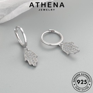 ATHENA JEWELRY ตุ้มหู ปาล์ม เกาหลี Silver หนีบ ไดมอนด์ ห่วง แฟชั่น โกลด์ มอยส์ซาไนท์ เครื่องประดับ ต้นฉบับ 925 แท้ เงิน ต่างหู ผู้หญิง เครื่องประดับ E184