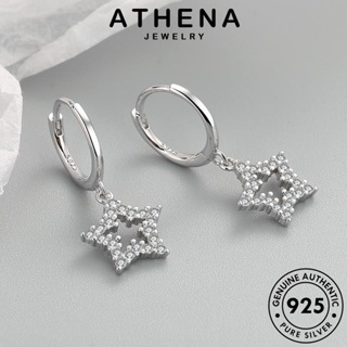 ATHENA JEWELRY เงิน แฟชั่น ต้นฉบับ แท้ เครื่องประดับ ดาว ไดมอนด์ มอยส์ซาไนท์ 925 ต่างหู หนีบ เครื่องประดับ Silver ห่วง ผู้หญิง ตุ้มหู เกาหลี โกลด์ E189