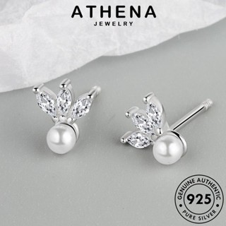 ATHENA JEWELRY ไข่มุกทอง เครื่องประดับ 925 Silver เงิน ต่างหู แท้ เครื่องประดับ มงกุฎ หนีบ ผู้หญิง ต้นฉบับ ห่วง เกาหลี ตุ้มหู แฟชั่น E195