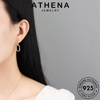 ATHENA JEWELRY เครื่องประดับ ทอง แฟชั่น แท้ ต้นฉบับ เครื่องประดับ ห่วง 925 หนีบ Silver ผู้หญิง ตุ้มหู ต่างหู เงิน วงรีเรขาคณิต เกาหลี E156