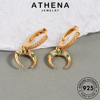 ATHENA JEWELRY 925 ไดมอนด์ ห่วง เกาหลี ตุ้มหู ต่างหู เงิน แถบ ผู้หญิง ต้นฉบับ แฟชั่น หนีบ มอยส์ซาไนท์ Silver โกลด์ เครื่องประดับ แท้ เครื่องประดับ E157