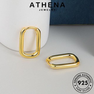 ATHENA JEWELRY เครื่องประดับ Silver ทอง ผู้หญิง แฟชั่น หนีบ ต่างหู แท้ ห่วง เกาหลี ต้นฉบับ ตุ้มหู รูปตัวยู เงิน เครื่องประดับ 925 E158