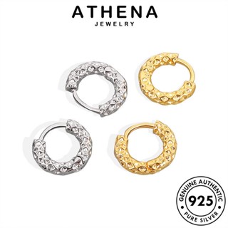 ATHENA JEWELRY แฟชั่น แท้ เครื่องประดับ ต่างหู ห่วง Silver ฟอยล์ดีบุกไม่สม่ำเสมอ ต้นฉบับ เครื่องประดับ ผู้หญิง ทอง 925 เงิน เกาหลี ตุ้มหู หนีบ E223