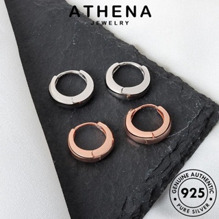 ATHENA JEWELRY ทอง แฟชั่น เครื่องประดับ Silver หนีบ ห่วง ต้นฉบับ กลม เงิน เกาหลี ต่างหู เครื่องประดับ ผู้หญิง ตุ้มหู แท้ 925 E268