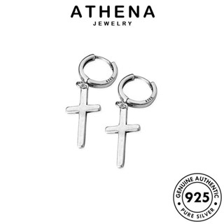 ATHENA JEWELRY เกาหลี ข้าม ตุ้มหู ต่างหู แฟชั่น ห่วง เครื่องประดับ เครื่องประดับ Silver แท้ เงิน ผู้หญิง 925 หนีบ ต้นฉบับ E269