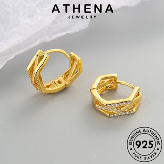 ATHENA JEWELRY แท้ ผู้หญิง เงิน Silver มอยส์ซาไนท์ ต้นฉบับ เครื่องประดับ ต่างหู ยาจุดกันยุง ไดมอนด์ แฟชั่น 925 เกาหลี โกลด์ หนีบ ห่วง ตุ้มหู เครื่องประดับ E294