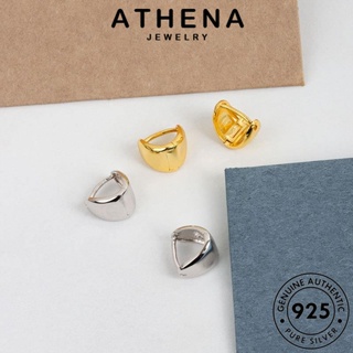 ATHENA JEWELRY สามเหลี่ยม เครื่องประดับ แฟชั่น เกาหลี แท้ ต้นฉบับ ทอง ผู้หญิง ต่างหู Silver ห่วง หนีบ เครื่องประดับ 925 ตุ้มหู เงิน E245