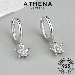 ATHENA JEWELRY ตุ้มหู โกลด์ มอยส์ซาไนท์ แท้ เกาหลี ผู้หญิง เงิน เครื่องประดับ ต่างหู เครื่องประดับ ห่วง ดาวสิบห้าแฉก 925 Silver ไดมอนด์ ต้นฉบับ แฟชั่น หนีบ E314