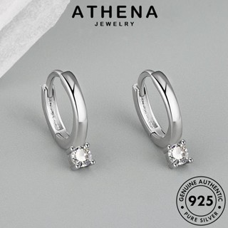 ATHENA JEWELRY หนีบ แท้ เกาหลี 925 ไดมอนด์ สี่กรงเล็บ Silver โกลด์ เครื่องประดับ แฟชั่น ต่างหู เงิน ห่วง เครื่องประดับ มอยส์ซาไนท์ ต้นฉบับ ผู้หญิง ตุ้มหู E322