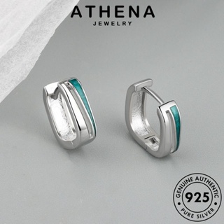 ATHENA JEWELRY ต้นฉบับ หนีบ Silver สี่เหลี่ยมเรขาคณิต ผู้หญิง เครื่องประดับ 925 เกาหลี ห่วง แท้ เครื่องประดับ เงิน ทอง แฟชั่น ต่างหู ตุ้มหู E324