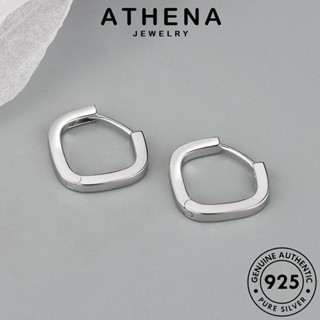 ATHENA JEWELRY ตุ้มหู หนีบ ห่วง ผู้หญิง เครื่องประดับ แฟชั่น Silver ต้นฉบับ มันวาว แท้ 925 ทอง เงิน เครื่องประดับ เกาหลี ต่างหู E325