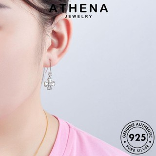 ATHENA JEWELRY ตุ้มหู ผู้หญิง โกลด์ Silver แฟชั่น 925 เครื่องประดับ โคลเวอร์สี่ใบ ต่างหู ต้นฉบับ ไดมอนด์ หนีบ แท้ มอยส์ซาไนท์ เกาหลี เครื่องประดับ เงิน ห่วง E329