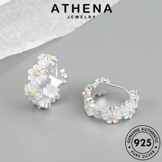 ATHENA JEWELRY เกาหลี แฟชั่น เครื่องประดับ เครื่องประดับ ผู้หญิง ตุ้มหู ดอกไม้ ต้นฉบับ 925 หนีบ เงิน Silver ห่วง ต่างหู แท้ E335