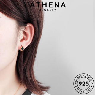 ATHENA JEWELRY ห่วง Silver โกลด์ ต่างหู สี่เหลี่ยมจัตุรัสขนาดเล็ก เงิน ต้นฉบับ 925 แท้ เครื่องประดับ เกาหลี ตุ้มหู ผู้หญิง เครื่องประดับ มอยส์ซาไนท์ ไดมอนด์ แฟชั่น หนีบ E342