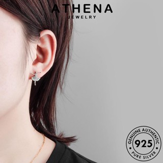 ATHENA JEWELRY มอยส์ซาไนท์ ตุ้มหู เงิน หนีบ 925 แฟชั่น ต่างหู ข้าม ห่วง Silver เครื่องประดับ โกลด์ ไดมอนด์ เกาหลี เครื่องประดับ แท้ ผู้หญิง ต้นฉบับ E358