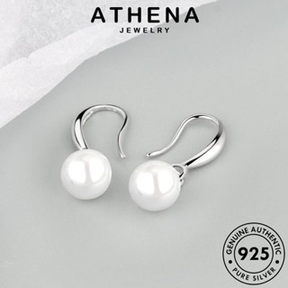 ATHENA JEWELRY เกาหลี เครื่องประดับ ส้นสูง เครื่องประดับ แท้ ห่วง ไข่มุก ตุ้มหู ต่างหู แฟชั่น ผู้หญิง 925 ต้นฉบับ Silver เงิน หนีบ E378