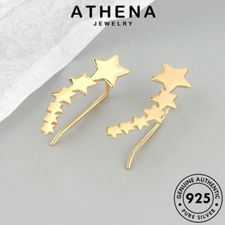 ATHENA JEWELRY Silver ต้นฉบับ ทอง เงิน หนีบ ต่างหู 925 ห่วง เครื่องประดับ ตุ้มหู เครื่องประดับ แท้ เกาหลี ดาว ผู้หญิง แฟชั่น E381