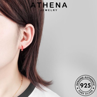 ATHENA JEWELRY เงิน ต้นฉบับ 925 แฟชั่น เกาหลี เครื่องประดับ ผู้หญิง ห่วง ต่างหู แท้ หนีบ วงกลม ทอง เครื่องประดับ Silver ตุ้มหู E346