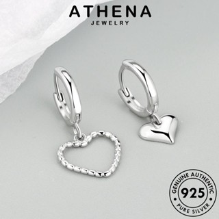 ATHENA JEWELRY ต้นฉบับ แท้ เครื่องประดับ แฟชั่น เกาหลี 925 ต่างหู หนีบ Silver ตุ้มหู เครื่องประดับ ผู้หญิง ห่วง เงิน รัก E399