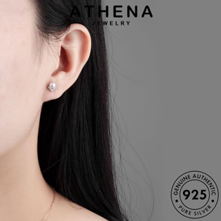 ATHENA JEWELRY เครื่องประดับ แฟชั่น รูปสามเหลี่ยม เงิน Silver V 925 ต่างหู ไข่มุกทอง ตุ้มหู ผู้หญิง เครื่องประดับ ห่วง ต้นฉบับ เกาหลี หนีบ แท้ E408